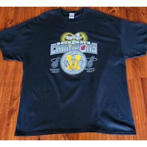 Miami Heat Champions Tee Xxl Basketball Lebron James D Wade Back To Back